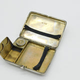Edwardian Sterling Silver Combination Cigarette & Vesta Case Antique 1903 London
