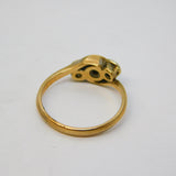 Edwardian 9ct Gold & Diamond Crossover Dress Ring Antique c1910
