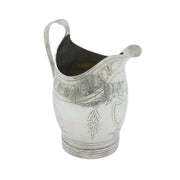 George III Sterling Silver Floral Pattern Barrel Cream Jug Antique c1805 London