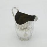 George III Sterling Silver Floral Pattern Barrel Cream Jug Antique c1805 London