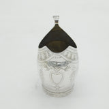 George III Sterling Silver Floral Pattern Barrel Cream Jug Antique c1805 London