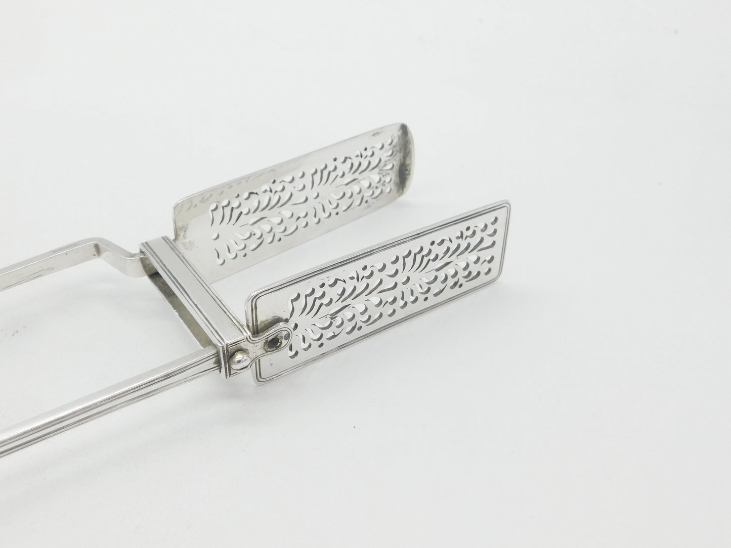 Georgian Sterling Silver Asparagus Tongs 1835 London J & A Savory Antique