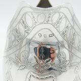 George III Sterling Silver Floral Pattern Barrel Cream Jug Antique c1805 London