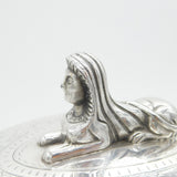 Victorian Large Silver Plated Egyptian Revival Soup Tureen Antique c1880
