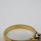 9ct Yellow Gold & 0.1ct Diamond Solitaire Ring Vintage c1970 Sheffield