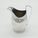 George III Sterling Silver Floral Pattern Barrel Cream Jug Antique c1805 London