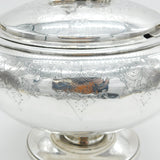 Victorian Large Silver Plated Egyptian Revival Soup Tureen Antique c1880