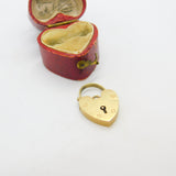 9ct Yellow Gold Heart Lock Charm Bracelet Clasp Vintage 1968 London