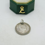 William IV Sterling Silver Maundy Fourpence Coin Fob Charm Antique 1835