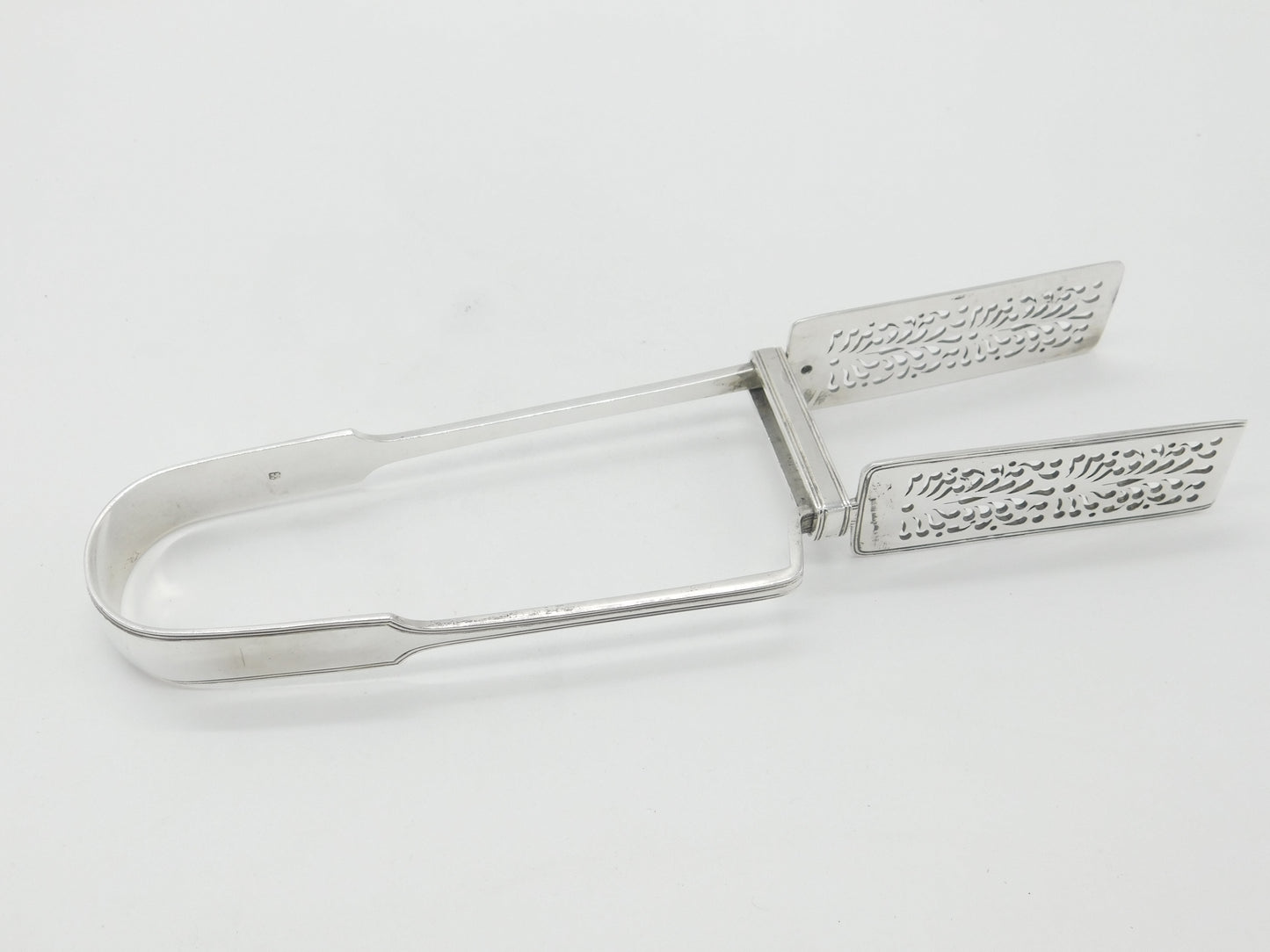 Georgian Sterling Silver Asparagus Tongs 1835 London J & A Savory Antique