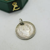 William IV Sterling Silver Maundy Fourpence Coin Fob Charm Antique 1835