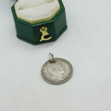 William IV Sterling Silver Maundy Fourpence Coin Fob Charm Antique 1835