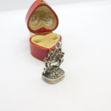 St George Slaying Dragon Sterling Silver Intaglio Centurion Seal Fob Antique