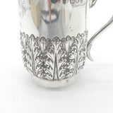 Victorian Sterling Silver Floral Pattern Christening Mug Antique 1897 London