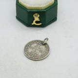 William IV Sterling Silver Maundy Fourpence Coin Fob Charm Antique 1835