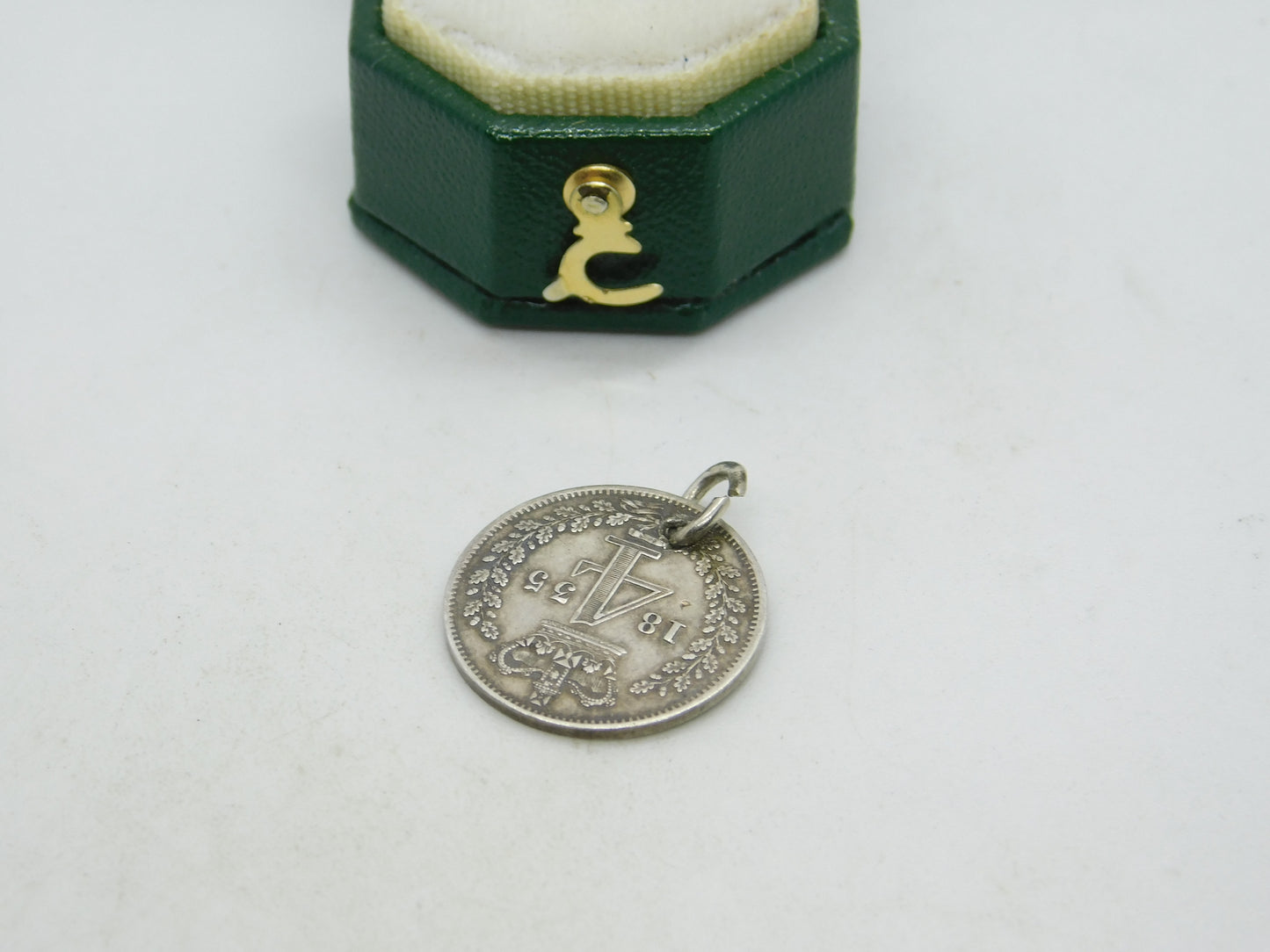 William IV Sterling Silver Maundy Fourpence Coin Fob Charm Antique 1835