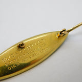 15ct Yellow Gold, Black Enamel, Woven Hair Mourning Brooch Antique 1917 Deco