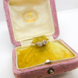9ct Yellow Gold & 0.2ct Diamond Crossover Band Ring Vintage Birmingham c1970