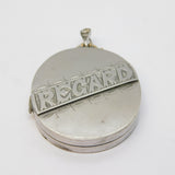 Large Victorian Silver Plated 'Regard' Paste Set Sweetheart Locket Antique c1880