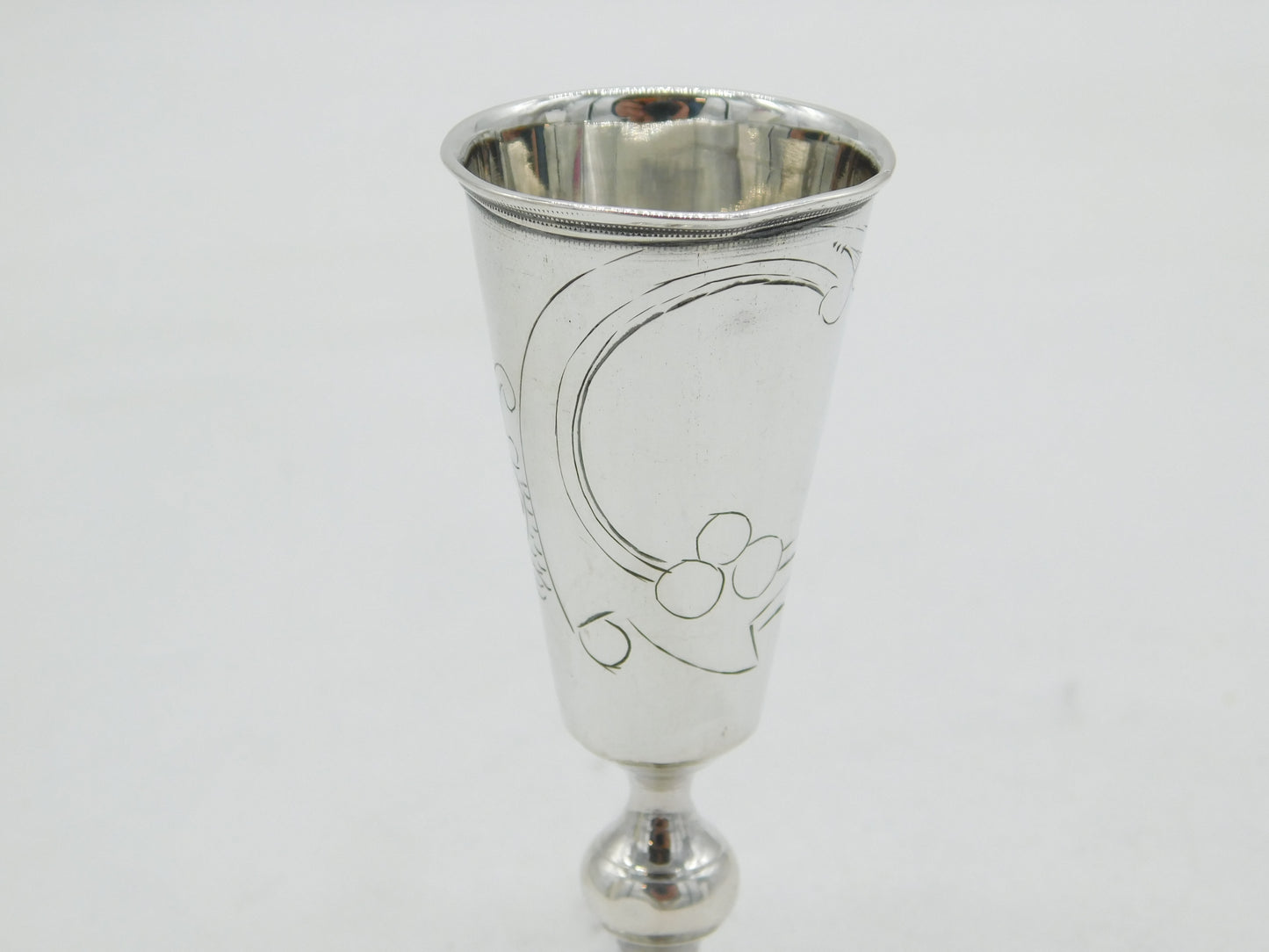 20th Century Russian .875 Grade Vodka Shot Goblet Cup Antique c1930 Art Deco