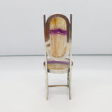 Sterling Silver & Derbyshire Blue John Dining Chair Ornament 1989 Sheffield
