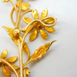 Edwardian 18ct Yellow Gold & Seed Pearl Floral Lavalier Necklace Antique c1910