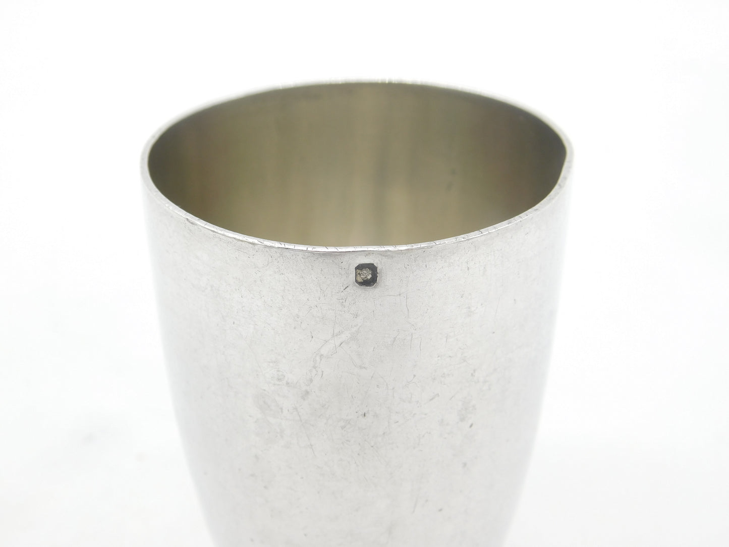 Victorian French Sterling Silver Modernist Drinking Beaker Antique c1900