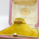 Victorian 18ct Yellow Gold & Diamond Set Boat Ring Antique c1890 Birmingham