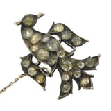 19th Century Austro-Hungarian Silver & Paste Set Eagle Bird Brooch Antique c1860