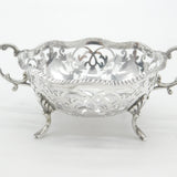 Edwardian Sterling Silver Pierced Sweet Treat Dish Antique 1905 London