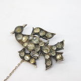 19th Century Austro-Hungarian Silver & Paste Set Eagle Bird Brooch Antique c1860