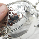 Edwardian Sterling Silver Pierced Sweet Treat Dish Antique 1905 London