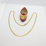 Curb Link 9ct Gold Curb Link Chain Necklace 50.3cm / 19.8" Vintage c1980