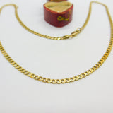 Curb Link 9ct Gold Curb Link Chain Necklace 50.3cm / 19.8" Vintage c1980