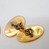 Victorian Pair of 9ct Rose Gold Floral Gents Cufflinks Antique 1898 Birmingham