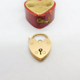 9ct Gold Heart Charm Bracelet Padlock Clasp Findings Antique Edwardian c1910