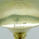 Edwardian Sterling Silver Gilded Communion Chalice & Paten Antique 1903 Birmingham
