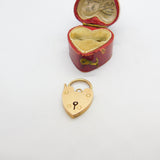 9ct Gold Heart Charm Bracelet Padlock Clasp Findings Antique Edwardian c1910
