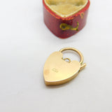 9ct Gold Heart Charm Bracelet Padlock Clasp Findings Antique Edwardian c1910