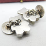 Links of London Pair of Sterling Silver Teddy Bear Cufflinks 1998 London Vintage