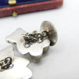 Links of London Pair of Sterling Silver Teddy Bear Cufflinks 1998 London Vintage