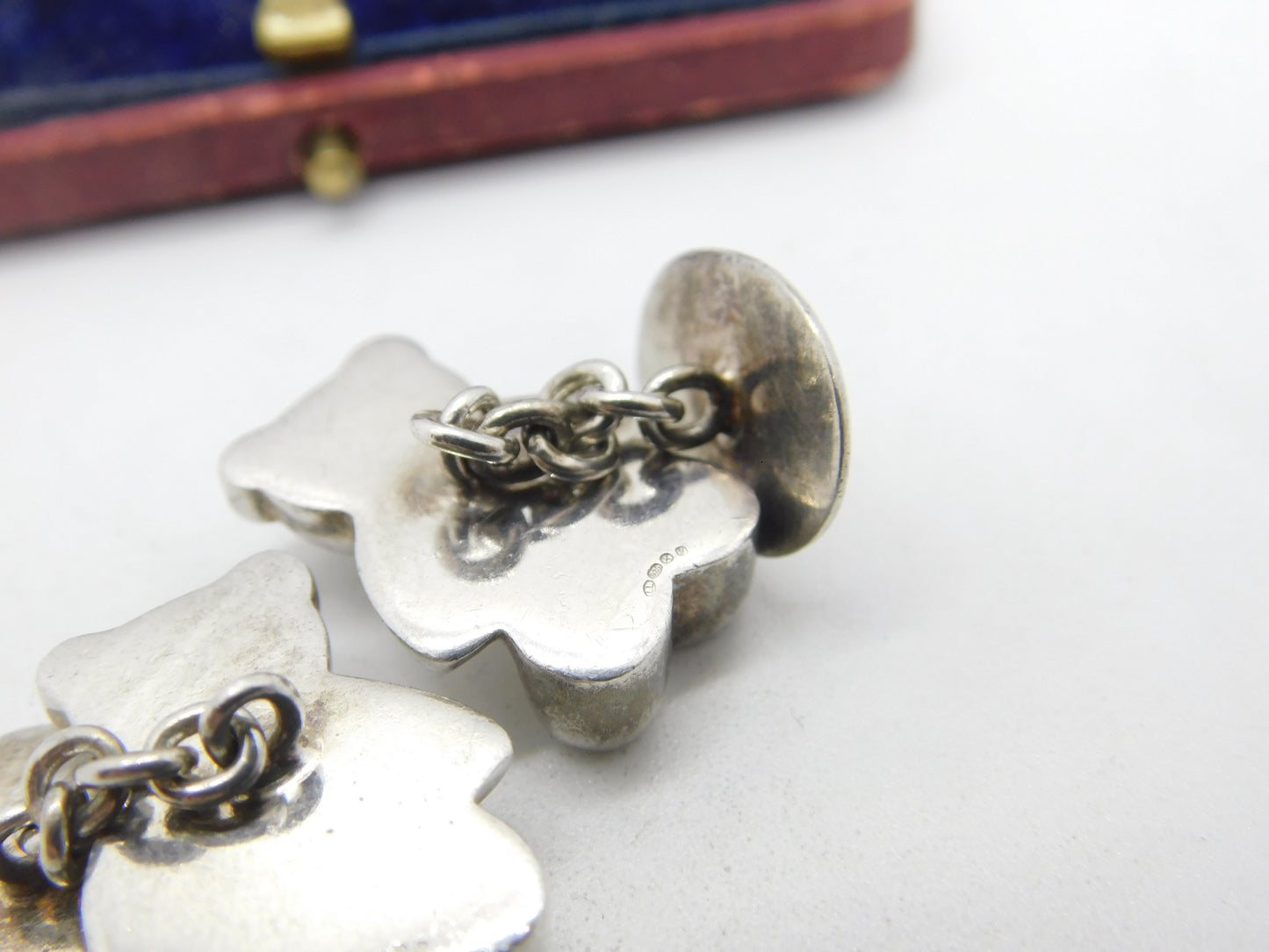 Links of London Pair of Sterling Silver Teddy Bear Cufflinks 1998 London Vintage