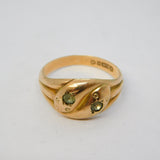 Edwardian 9ct Rose Gold Crossover Snake Serpent Ring Antique 1910 Chester
