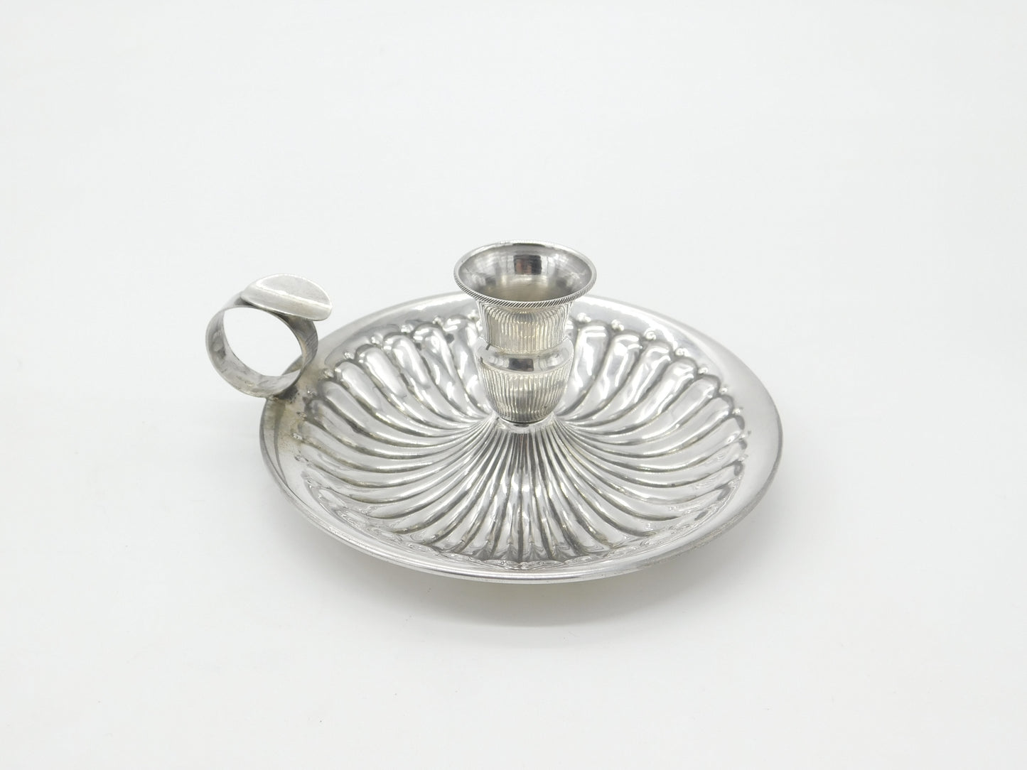 German .800 Silver Chamberstick & Ashtray Antique c1920 Art Deco