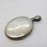 Victorian Sterling Silver Key & Fern Leaf Pattern Locket Pendant Antique c1880