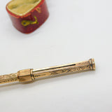Victorian 9ct Yellow Gold Cased, Bloodstone Seal Top Propelling Pencil c1880