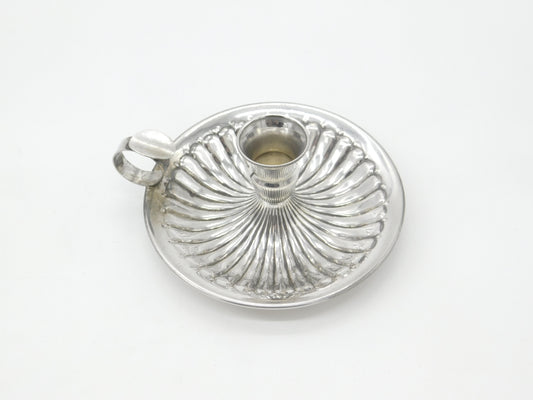 German .800 Silver Chamberstick & Ashtray Antique c1920 Art Deco