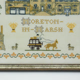 Framed Needlework Wool Sampler of 'The Horns Family Home in Moreton-In-Marsh'