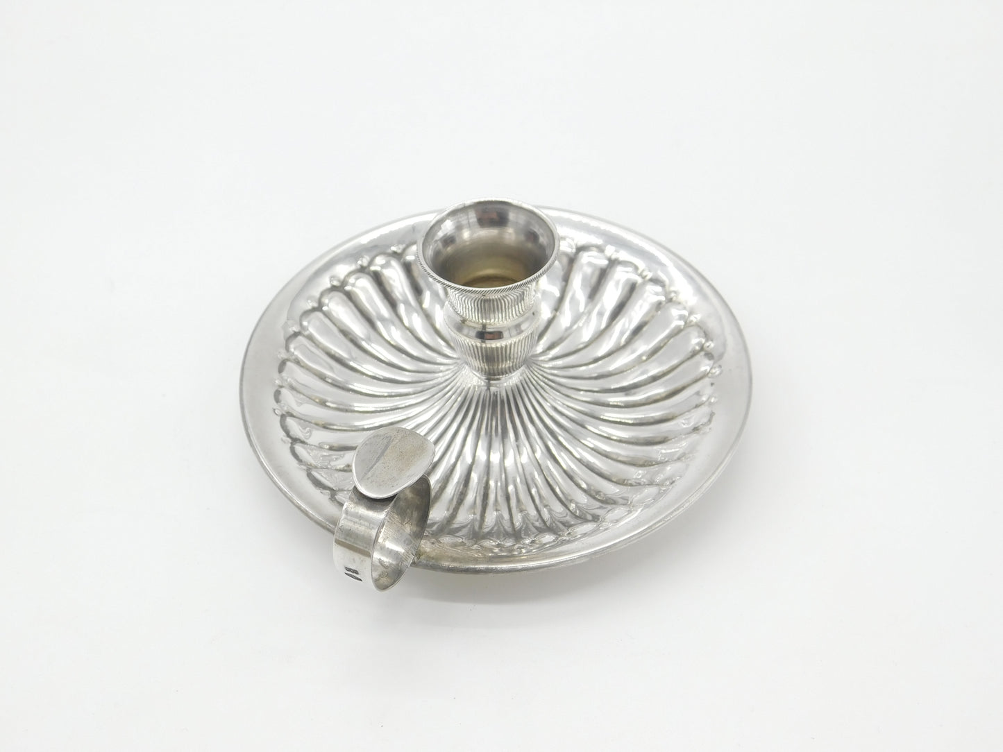 German .800 Silver Chamberstick & Ashtray Antique c1920 Art Deco