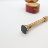 Victorian 9ct Yellow Gold Cased, Bloodstone Seal Top Propelling Pencil c1880